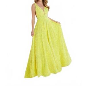 NEW TIFFANY DESIGNS women's prom dress in yellow